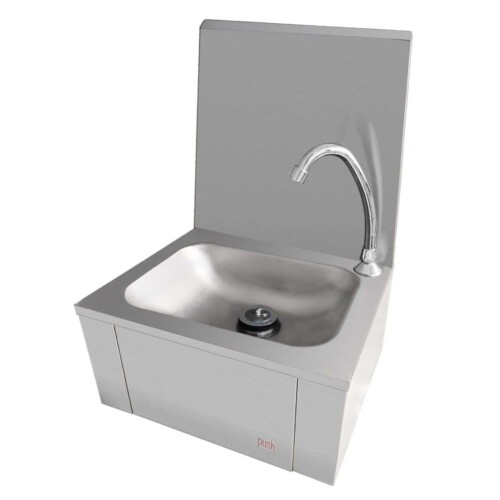 Handwaschbecken mit Kniebedienung und Armatur