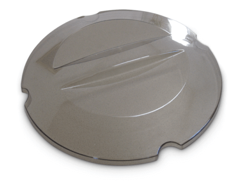 Kunststoffdeckel Smoke, klarsicht, rund Ø 390 mm