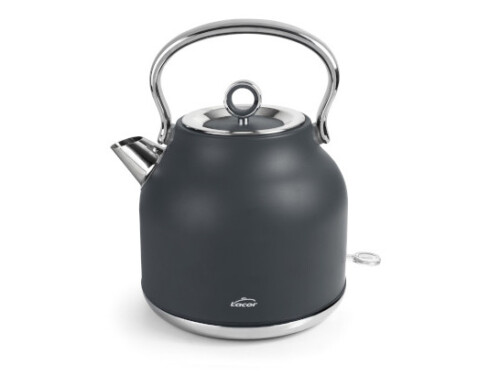 Elektrischer Retro-Wasserkocher aus rostfreiem Stahl 18/10, 1700ml